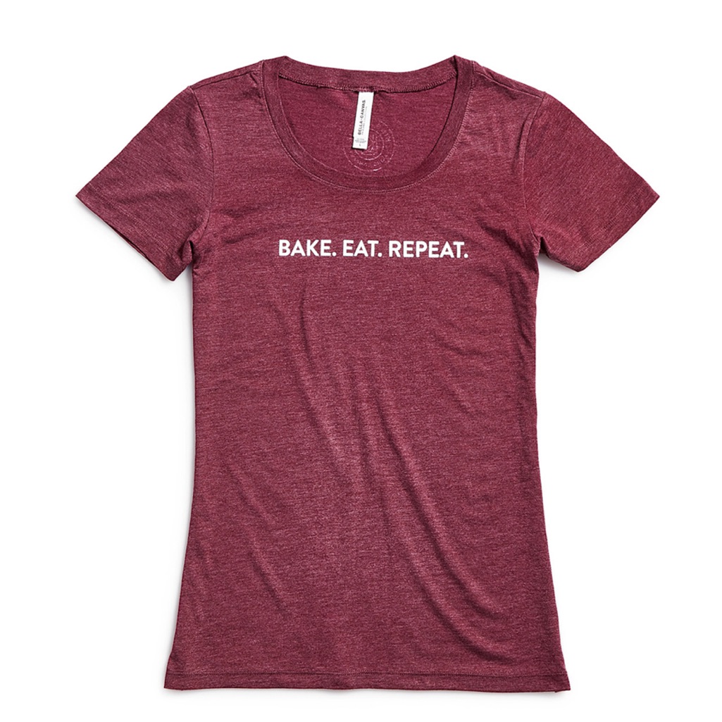 Brand New Slim Fit King Arthur Flour Bake Eat Repeat Tee